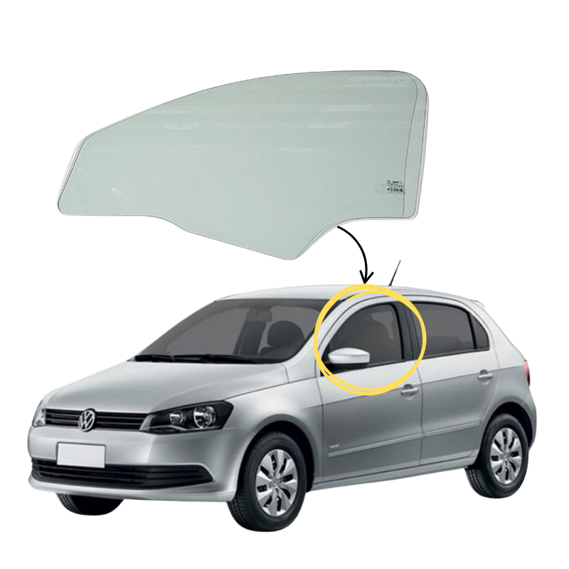 Volkswagen Gol HB 2008-2025 Vidrio Puerta Delantera
