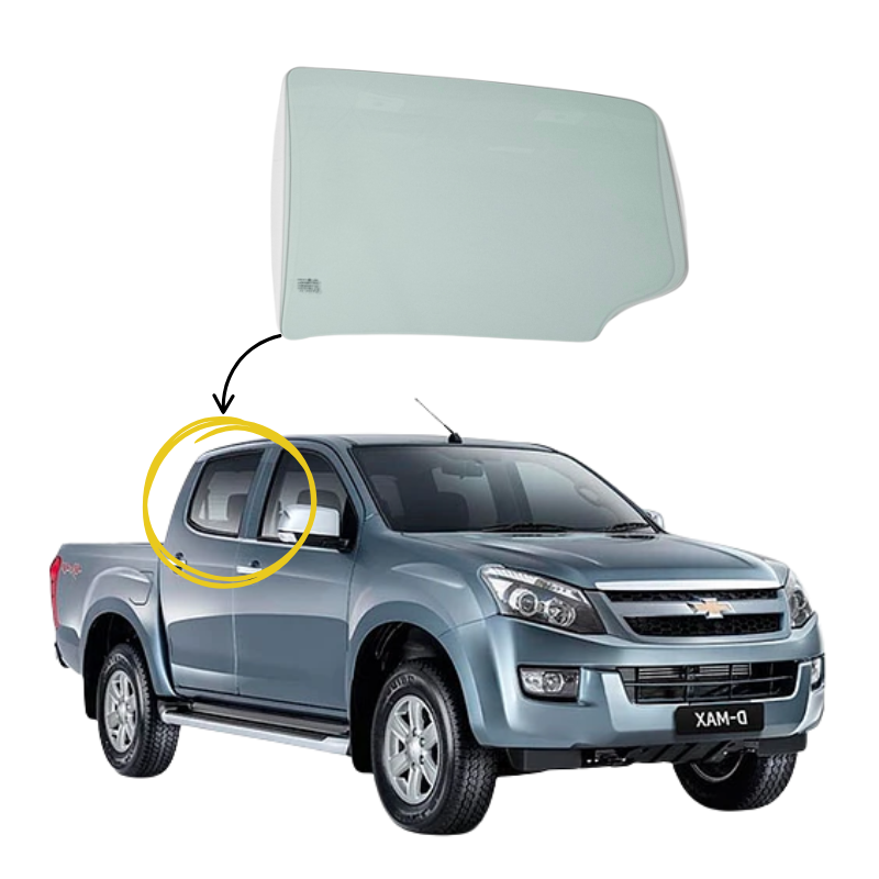 Chevrolet Dmax 2014-2025 solex Vidrio Puerta Trasera