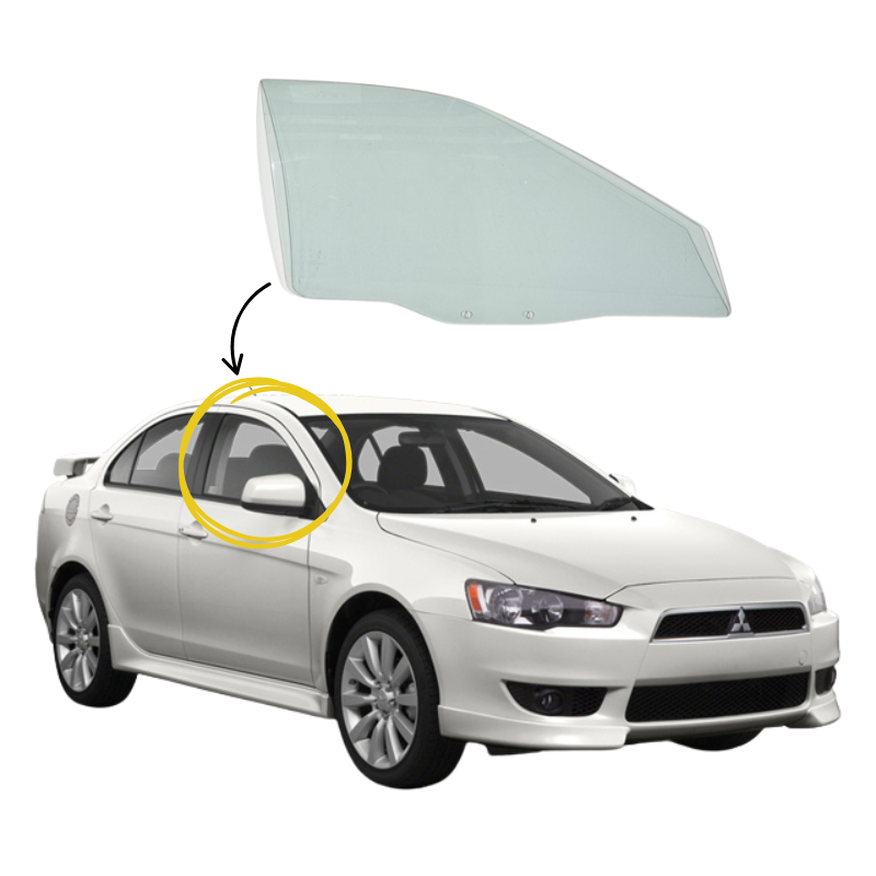 Mitsubishi Lancer 2007-2015 Vidrio Puerta Delantera - Image 2