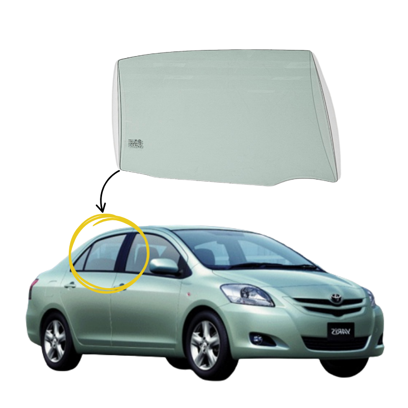 Toyota Yaris Sedan 2011-2018 Vidrio Puerta Trasera - Image 2