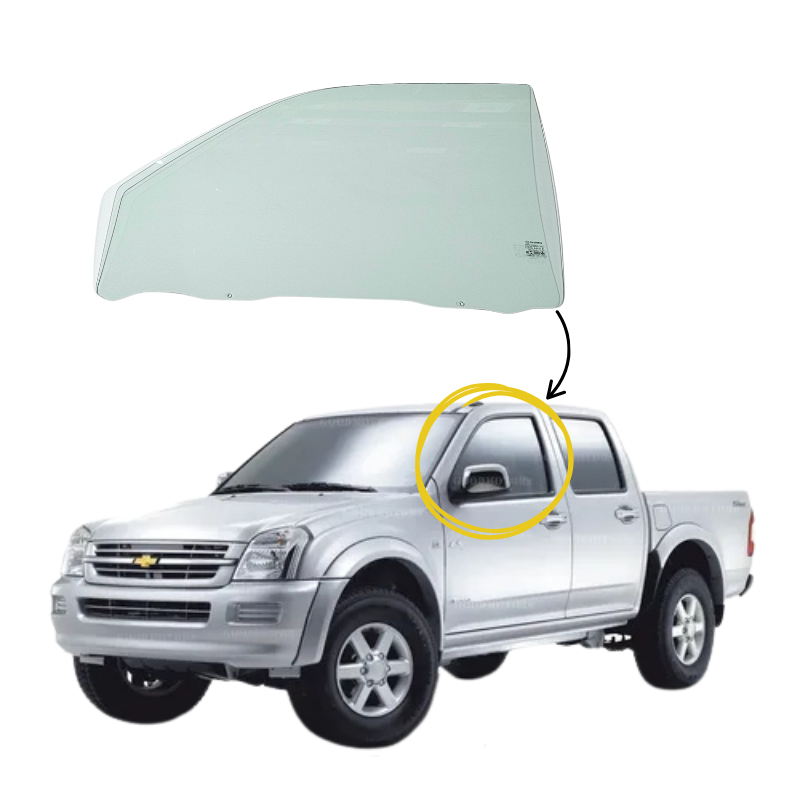 Chevrolet Dmax 2004-2013 Vidrio Puerta Delantera