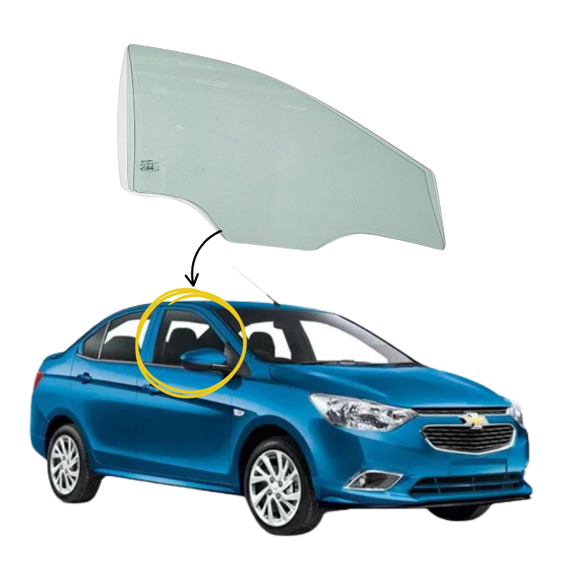 Chevrolet New Sail 2015-2025 Vidrio Puerta Delantera - Image 2