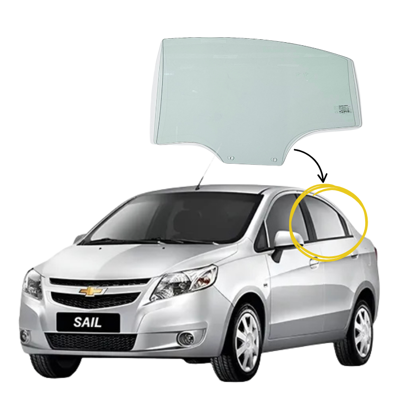 Chevrolet Sail Classic 2010-2014 Vidrio Puerta Trasera