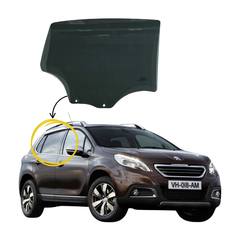 Peugeot 2008 2012-2019 Vidrio Puerta Trasera