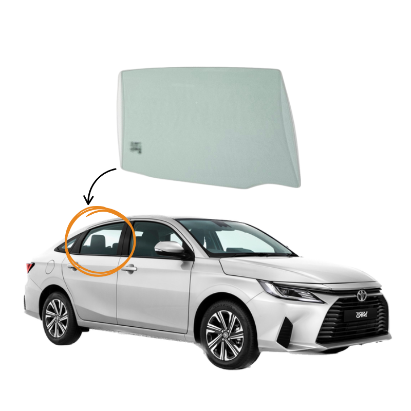 Toyota Yaris Sedan 2018-2022 Vidrio Puerta Trasera - Image 3