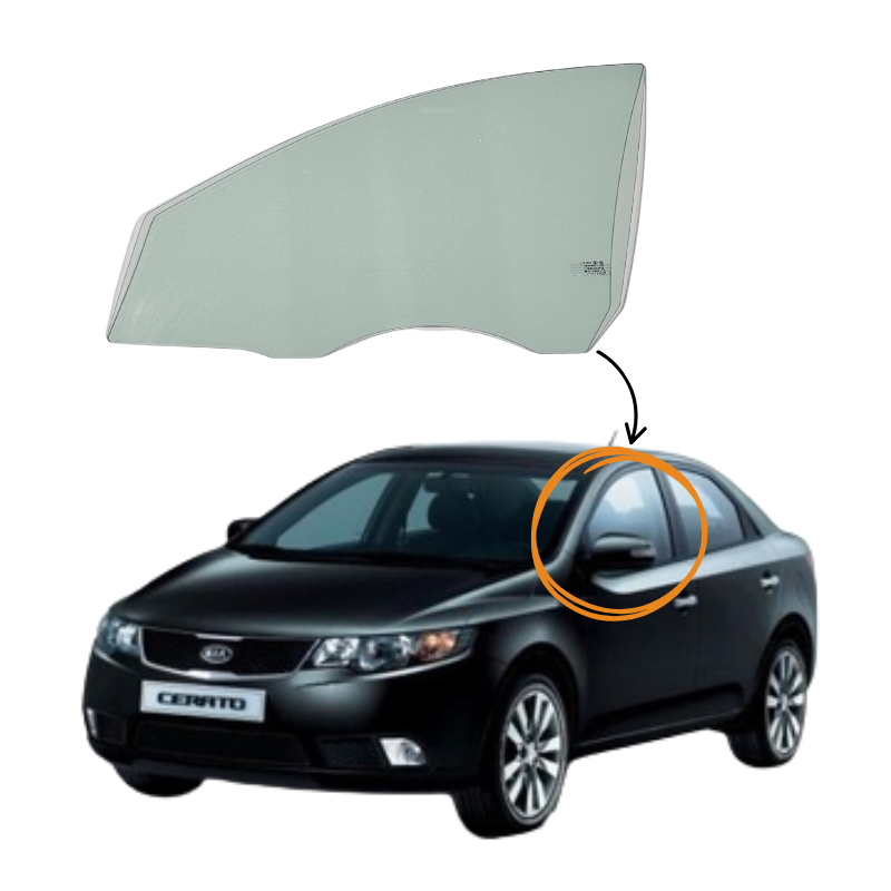 Kia Cerato II 4P 2009-2012 Vidrio Puerta Delantera