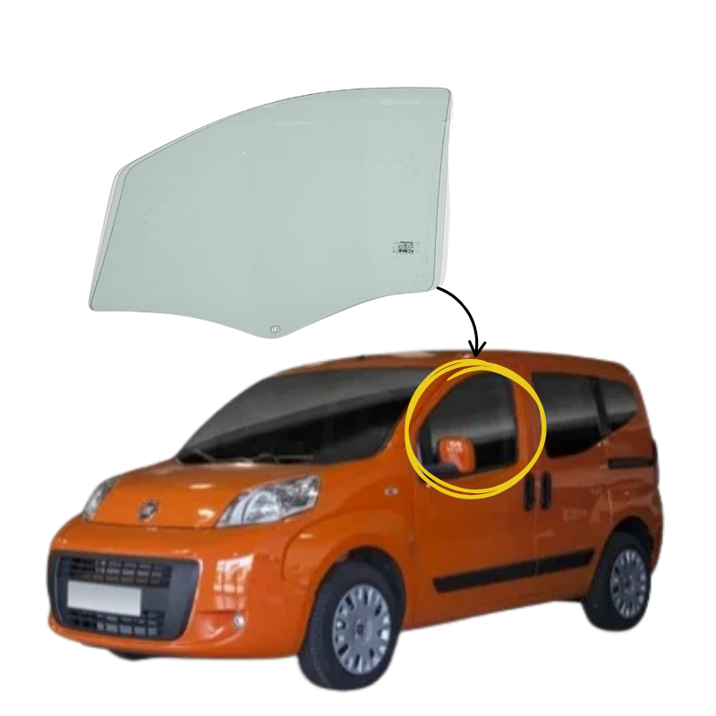 Fiat Qubo 2008-2025 Vidrio Puerta Delantera