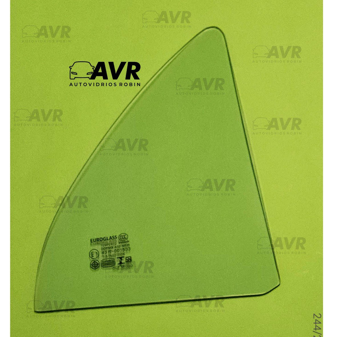 Toyota Corolla Sedan 2002-2007 Solex Aleta o Luneta fija de la puerta - Image 2