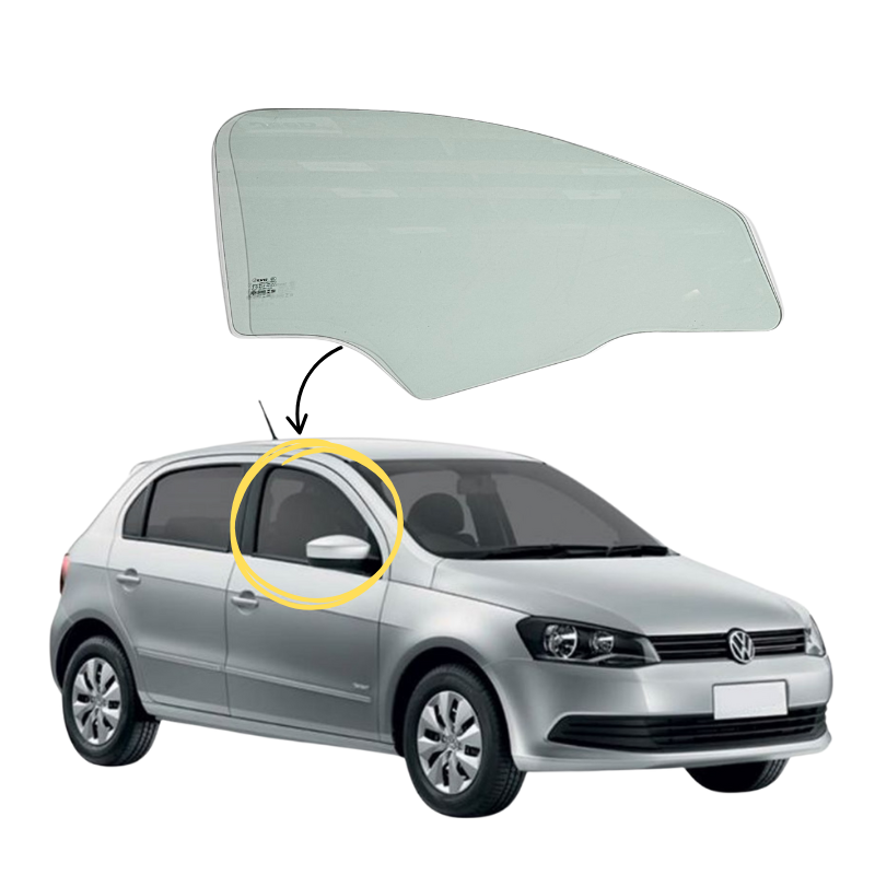 Volkswagen Gol HB 2008-2025 Vidrio Puerta Delantera - Image 2