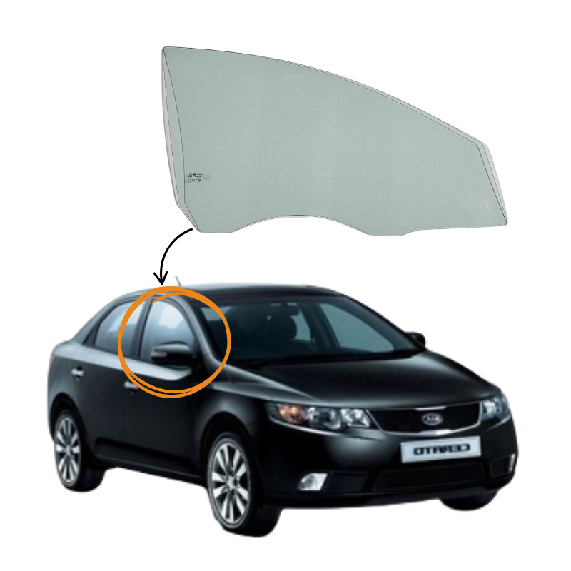 Kia Cerato II 4P 2009-2012 Vidrio Puerta Delantera - Image 4
