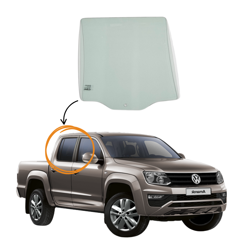 Volkswagen Amarok Solex 2010-2025 Vidrio Puerta Trasera - Image 2