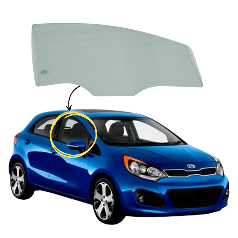 Kia Rio 4 Sedan / Rio 5 HB 2012-2017 Vidrio Puerta Delantera - Image 2