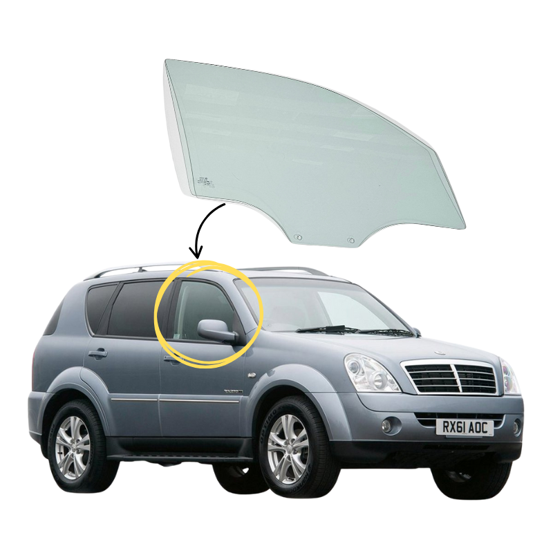 Ssangyong Rexton 2002-2008 Vidrio Puerta Delantera