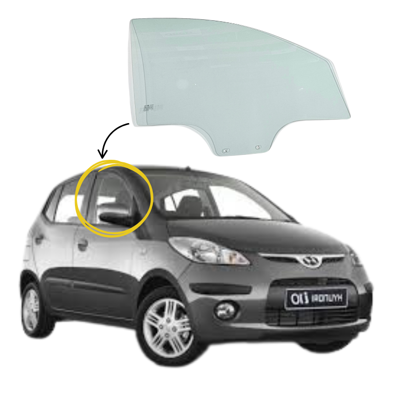 Hyundai I10 HB 5P 2008-2013 Vidrio Puerta Delantera - Image 3