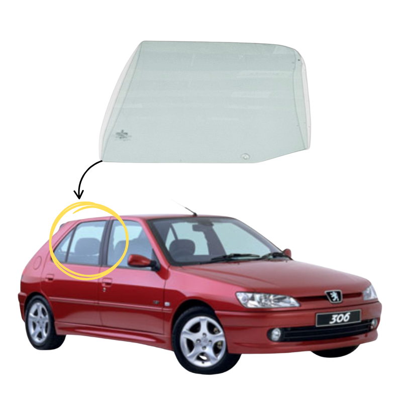 Peugeot 306 1993-2002 Vidrio Puerta Trasera - Image 2
