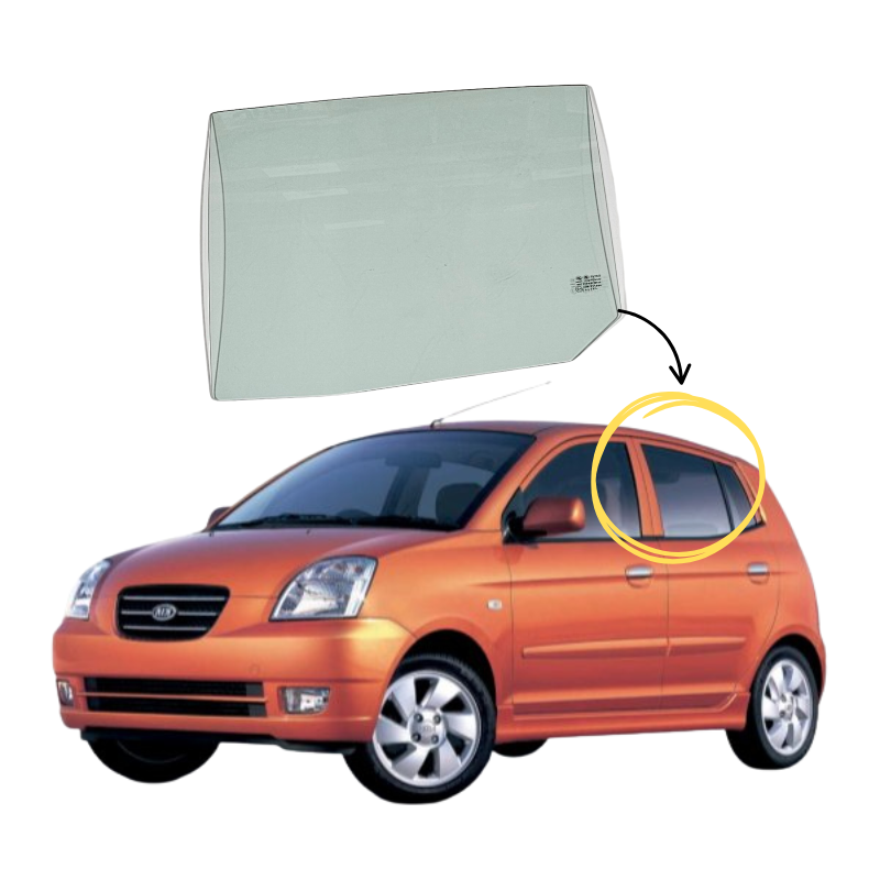 Kia Morning 2004-2010 Vidrio Puerta Trasera - Image 2