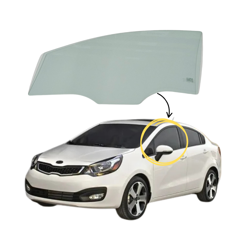 Kia Rio 4 Sedan / Rio 5 HB 2012-2017 Vidrio Puerta Delantera - Image 4