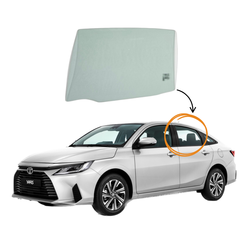 Toyota Yaris Sedan 2018-2022 Vidrio Puerta Trasera