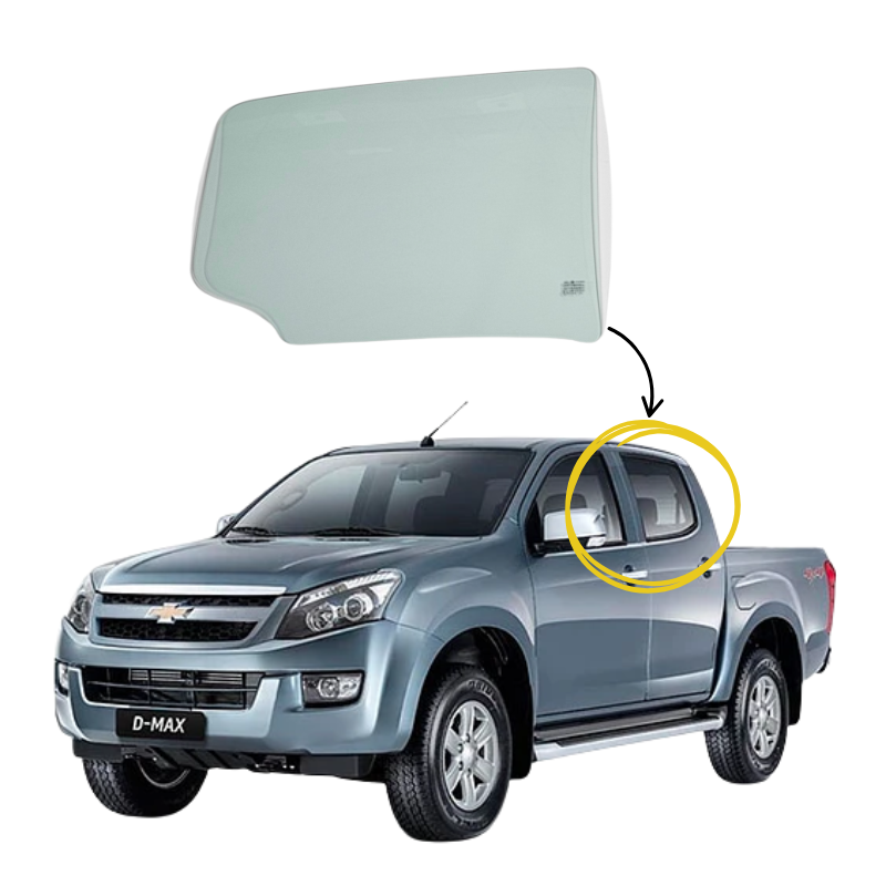 Chevrolet Dmax 2014-2025 solex Vidrio Puerta Trasera - Image 2